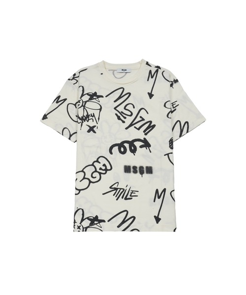 セール】MSGMマルチグラフィティ Tシャツ（Tシャツ/カットソー）｜MSGM