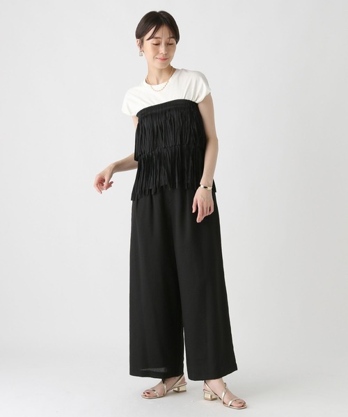 Elura(エルーラ)の「ドビークロスワイドパンツ/322553(その他パンツ・レディース・ブラック・MEDIUM/SMALL)」の8枚目の写真