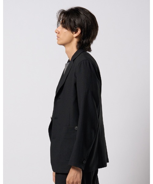 wjk（ダヴルジェイケイ）の「relax single jacket（テーラードジャケット・メンズ・ブラック/チャコールグレー・SMALL/MEDIUM/LARGE/X-LARGE）」の4枚目の写真