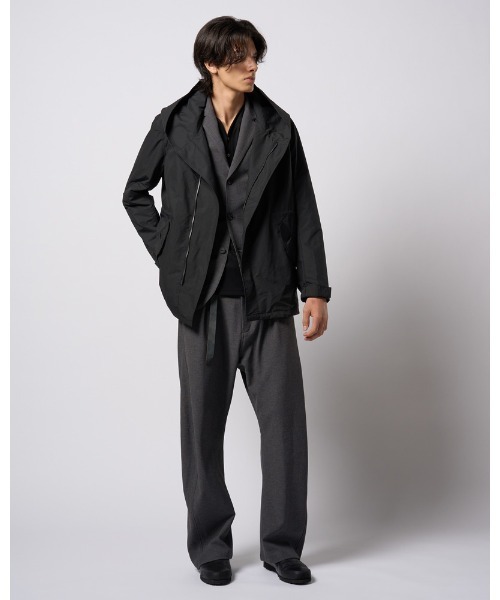 wjk（ダヴルジェイケイ）の「relax single jacket（テーラードジャケット・メンズ・ブラック/チャコールグレー・SMALL/MEDIUM/LARGE/X-LARGE）」の12枚目の写真
