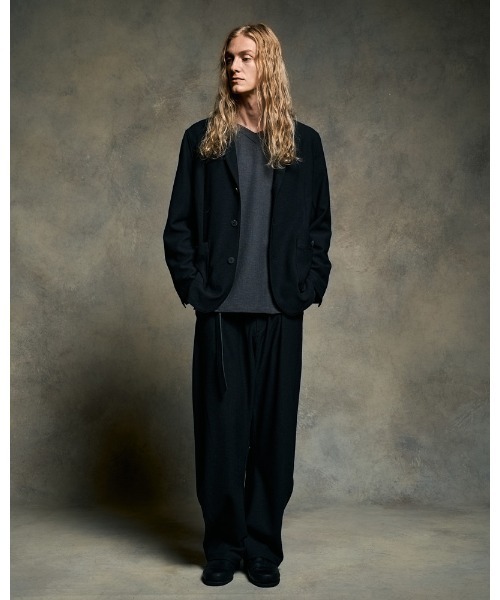 wjk（ダヴルジェイケイ）の「relax single jacket（テーラードジャケット・メンズ・ブラック/チャコールグレー・SMALL/MEDIUM/LARGE/X-LARGE）」の19枚目の写真