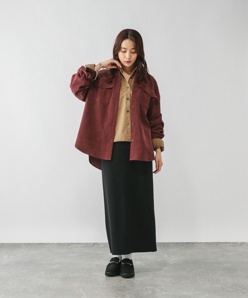 GLOBAL WORK（グローバルワーク）の「GOODデニムシャツ/580825（シャツ/ブラウス・レディース・ダークブラウン/ブルー系その他6/サックスブルー・MEDIUM/LARGE）」の4枚目の写真