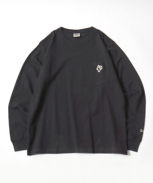 Lee（リー）の「Lee（リー）ワンポイントロゴワッペン ポケットロンT/長袖Tシャツ メンズ レディース ユニセックス（Tシャツ/カットソー・メンズ・ホワイト/レッド/グリーン/チャコールグレー・M/L/XL）」の8枚目の写真