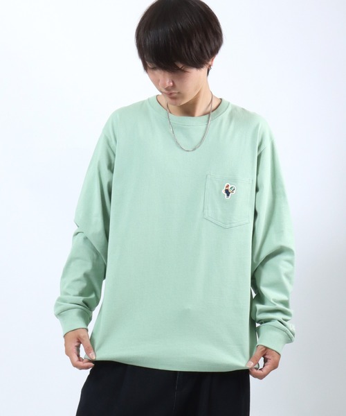 セール】Lee（リー）ワンポイントロゴワッペン ポケットロンT/長袖T