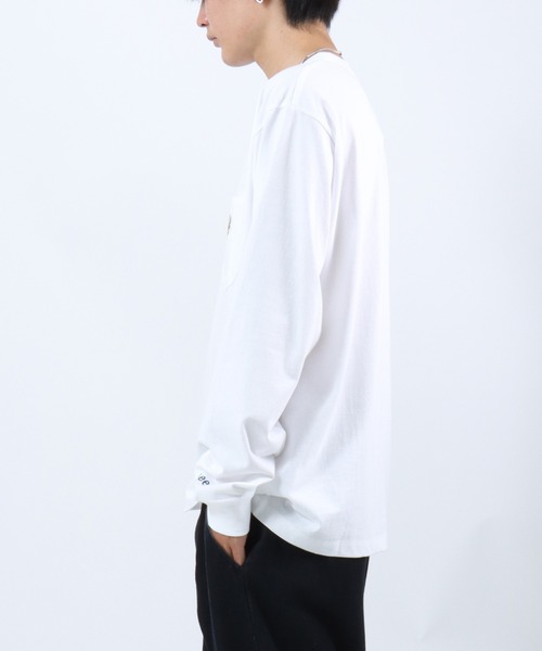 Lee（リー）の「Lee（リー）ワンポイントロゴワッペン ポケットロンT/長袖Tシャツ メンズ レディース ユニセックス（Tシャツ/カットソー・メンズ・ホワイト/レッド/グリーン/チャコールグレー・M/L/XL）」の18枚目の写真