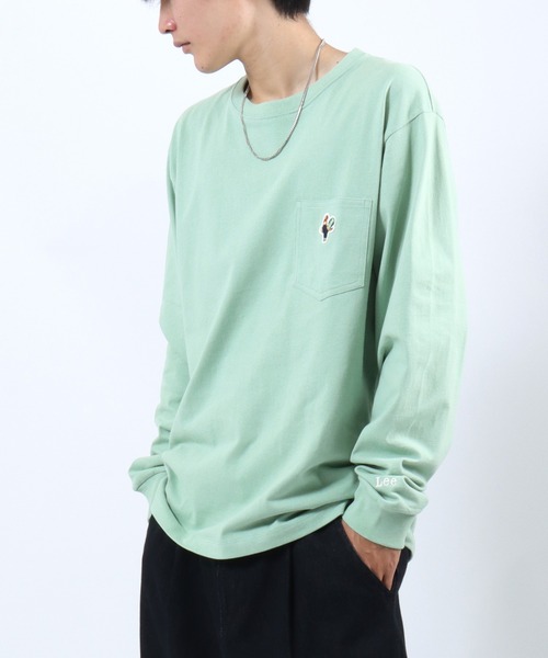 セール】Lee（リー）ワンポイントロゴワッペン ポケットロンT/長袖T