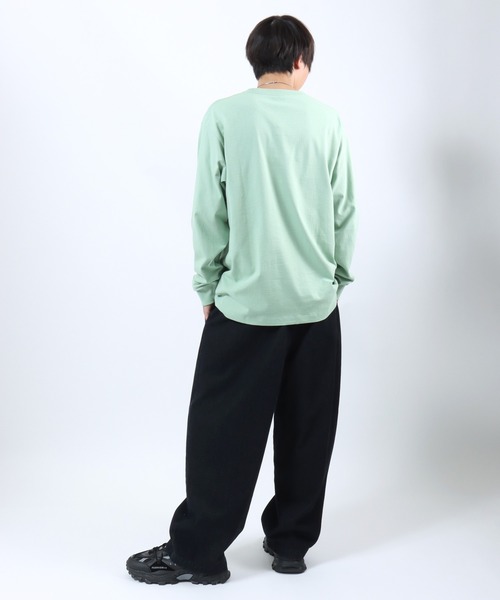 Lee（リー）の「Lee（リー）ワンポイントロゴワッペン ポケットロンT/長袖Tシャツ メンズ レディース ユニセックス（Tシャツ/カットソー・メンズ・ホワイト/レッド/グリーン/チャコールグレー・M/L/XL）」の11枚目の写真