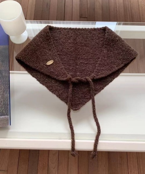 McCoy'sブラウン ニットスカーフ McCoy'sブラウン ニットスカーフ SCARF, WOOL-KNIT