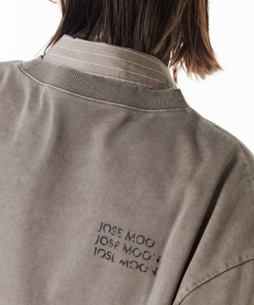 JOSE MOON（ジョゼムーン）の「BACK LOGO PIGMENT T-SHIRT/バックロゴピグメントTシャツ（Tシャツ/カットソー・レディース・ブラック/ホワイト/ブラウン・FREE）」の18枚目の写真