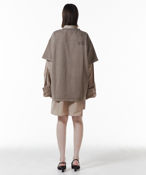JOSE MOON（ジョゼムーン）の「BACK LOGO PIGMENT T-SHIRT/バックロゴピグメントTシャツ（Tシャツ/カットソー・レディース・ブラック/ホワイト/ブラウン・FREE）」の19枚目の写真