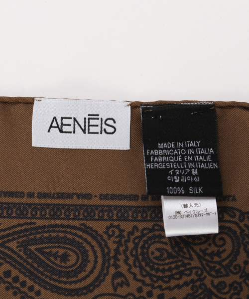 CITYSHOP(シティーショップ)の「AENEIS MINIMUL BANDANA SILK SCARF 68CM:スカーフ(バンダナ/スカーフ・レディース・ブラック・FREE)」の8枚目の写真