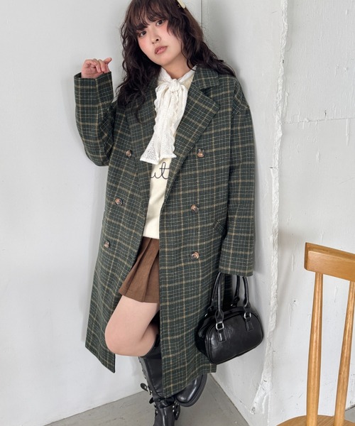 セール】チェックチェスターミドルコート（チェスターコート）｜SOLLON