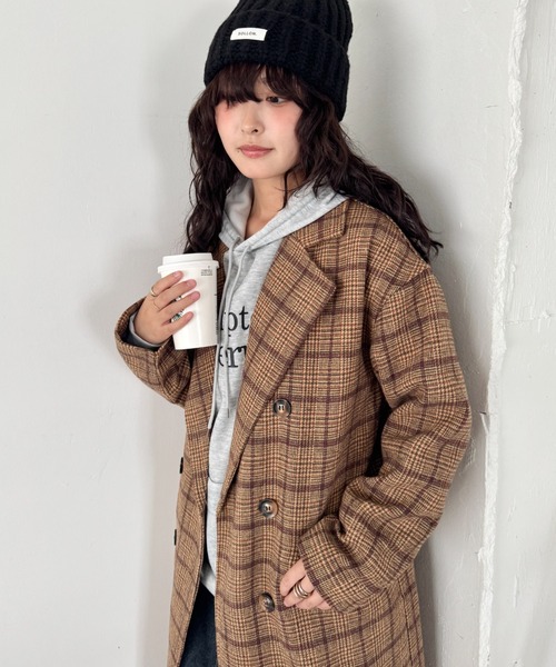 セール】チェックチェスターミドルコート（チェスターコート）｜SOLLON