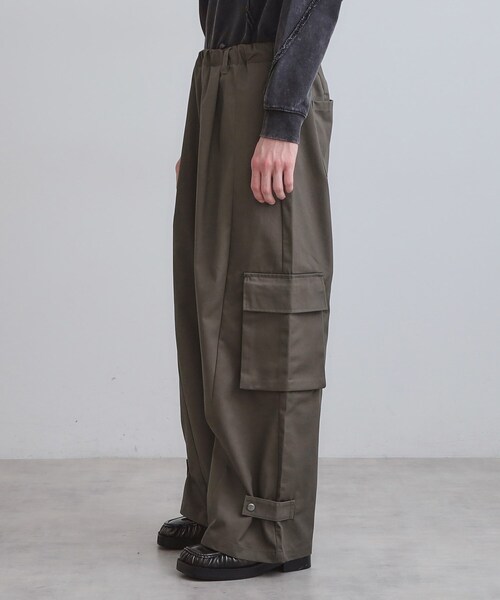 tk.TAKEO KIKUCHI（ティーケータケオキクチ）の「ワイドカーゴパンツ（その他パンツ・メンズ・ブラック/オリーブ/ナチュラル・01/02/03）」の5枚目の写真