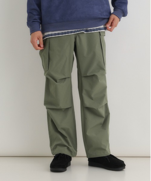 BACK NUMBER（バックナンバー）の「【楽に決まる、大人のカジュアル】【BACK NUMBER】イージーワイドカーゴパンツ（撥水性/ウエスト楽/ワイドシルエット/裾のドローコード）（カーゴパンツ・メンズ・ブラック/グレー/カーキブラウン・L/XL/M）」の3枚目の写真