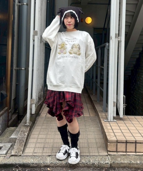 Candy Stripper(キャンディストリッパー)の「MATTARI BABY SWEAT ワンピース(スウェット・レディース・ピンク/ネイビー/オフホワイト・FREE)」の17枚目の写真