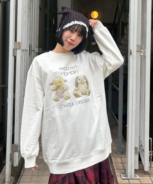 Candy Stripper(キャンディストリッパー)の「MATTARI BABY SWEAT ワンピース(スウェット・レディース・ピンク/ネイビー/オフホワイト・FREE)」の15枚目の写真