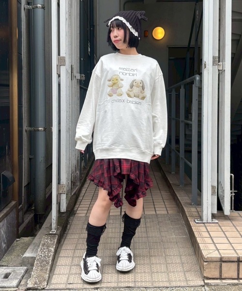 Candy Stripper(キャンディストリッパー)の「MATTARI BABY SWEAT ワンピース(スウェット・レディース・ピンク/ネイビー/オフホワイト・FREE)」の18枚目の写真