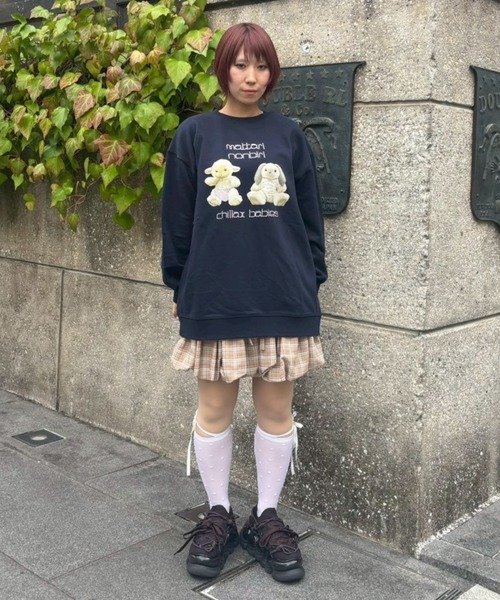 Candy Stripper(キャンディストリッパー)の「MATTARI BABY SWEAT ワンピース(スウェット・レディース・ピンク/ネイビー/オフホワイト・FREE)」の22枚目の写真