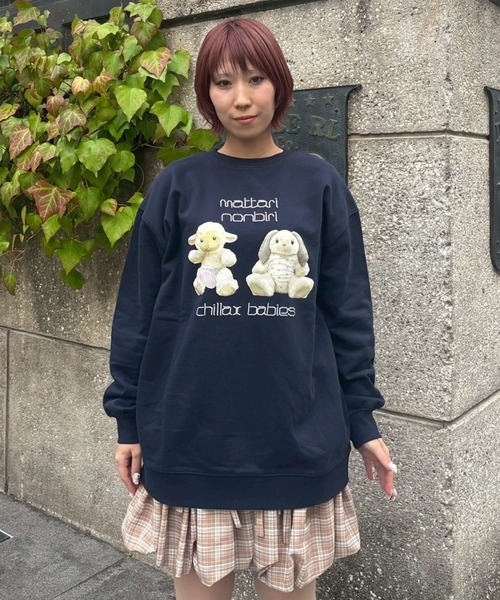 Candy Stripper(キャンディストリッパー)の「MATTARI BABY SWEAT ワンピース(スウェット・レディース・ピンク/ネイビー/オフホワイト・FREE)」の20枚目の写真