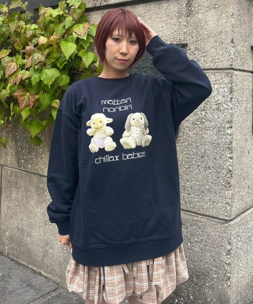 Candy Stripper(キャンディストリッパー)の「MATTARI BABY SWEAT ワンピース(スウェット・レディース・ピンク/ネイビー/オフホワイト・FREE)」の21枚目の写真