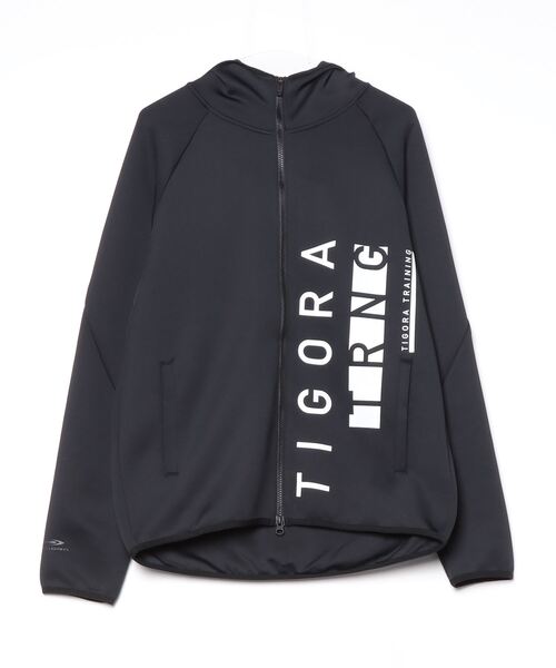TIGORA（ティゴラ）の「ティゴラ TIGORA ストレッチテックスウェットジップパーカー（パーカー・メンズ・ブラック/ネイビー/ダークグレー・S/M/L/LL/3L）」の2枚目の写真