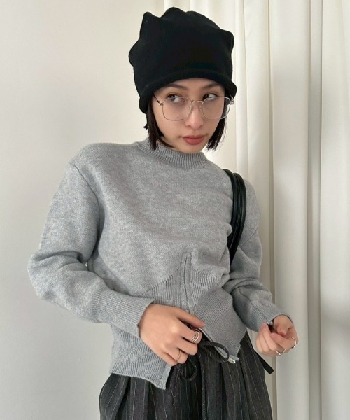 セール】フロントジップニットトップス（ニット/セーター）｜DRWCYS