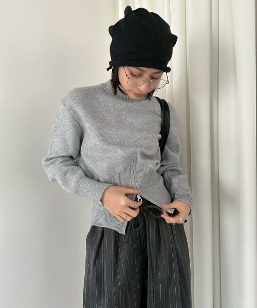 セール】フロントジップニットトップス（ニット/セーター）｜DRWCYS
