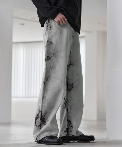 ASTRONOMY（アストロノミー）の「バギーシルエットヴィンテージ加工カーブデニム（デニムパンツ・メンズ・ブラック系3/ブラウン/ネイビー/ブラック/ブラック系2/ブルー/ブルー系2・S/M/L/XL）」の4枚目の写真