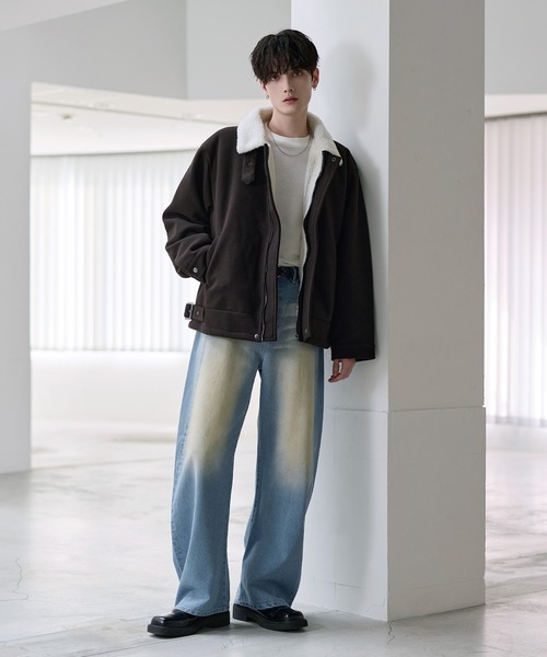 ASTRONOMY（アストロノミー）の「バギーシルエットヴィンテージ加工カーブデニム（デニムパンツ・メンズ・ブラック系3/ブラウン/ネイビー/ブラック/ブラック系2/ブルー/ブルー系2・S/M/L/XL）」の12枚目の写真