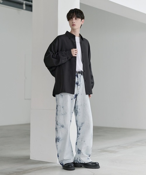 ASTRONOMY（アストロノミー）の「バギーシルエットヴィンテージ加工カーブデニム（デニムパンツ・メンズ・ブラック系3/ブラウン/ネイビー/ブラック/ブラック系2/ブルー/ブルー系2・S/M/L/XL）」の9枚目の写真