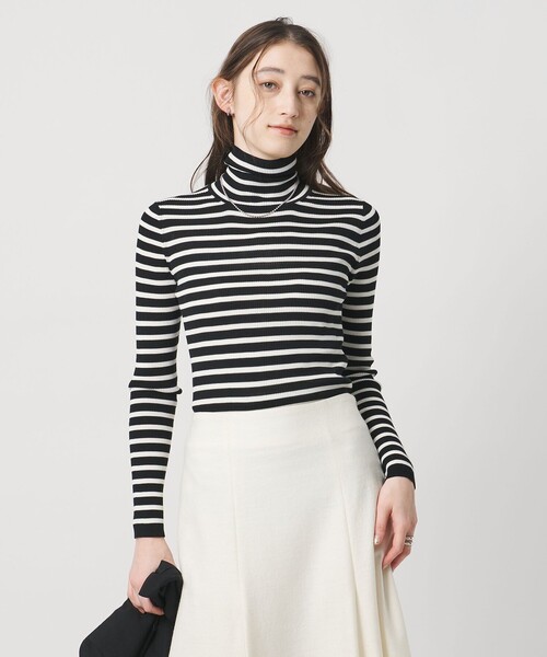 リブ ボーダー タートル ニット（ニット/セーター）｜UNITED ARROWS