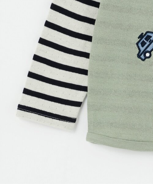 kladskap（クレードスコープ）の「【人気商品再入荷】【直営店で取り扱い無し】働く車刺しゅう接結長袖Tシャツ（Tシャツ/カットソー・キッズ・レンガ/ライトカーキ・90cm/100cm/130cm/120cm/110cm）」の7枚目の写真