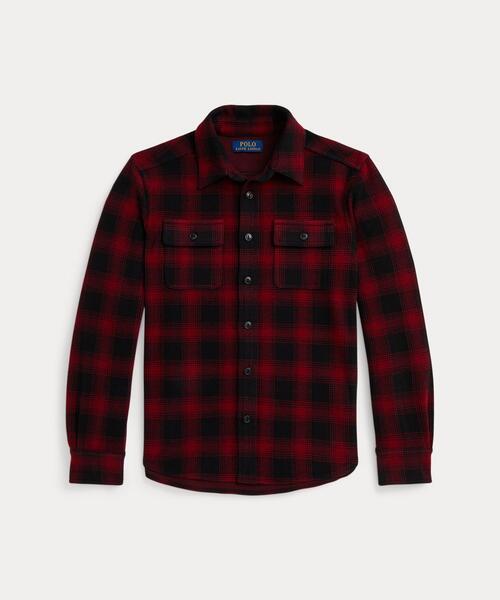 POLO RALPH LAUREN CHILDRENSWEAR(ポロ ラルフ ローレン チルドレンズウェア)の「チェック ニット フランネル シャツ ジャケット(カバーオール・キッズ・マルチ・L/M/S/XL)」の1枚目の写真