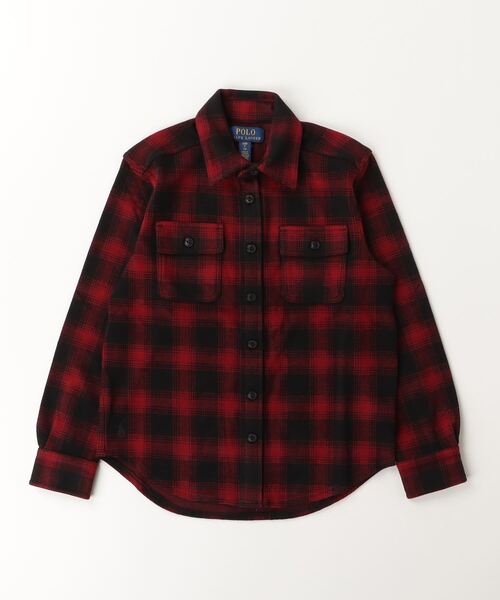 POLO RALPH LAUREN CHILDRENSWEAR(ポロ ラルフ ローレン チルドレンズウェア)の「チェック ニット フランネル シャツ ジャケット(カバーオール・キッズ・マルチ・L/M/S/XL)」の3枚目の写真