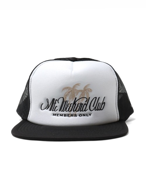 MFC STORE（エムエフシーストア）の「MFC STORE MFC WEEKEND CLUB LOGO MESH CAP（キャップ・メンズ・ブラック/ブラック×ホワイト・FREE）」の5枚目の写真