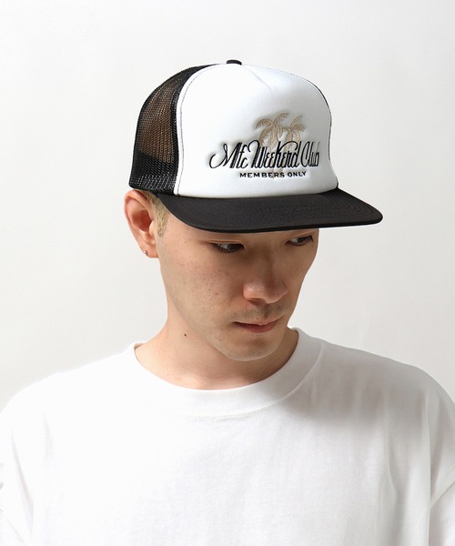 MFC STORE（エムエフシーストア）の「MFC STORE MFC WEEKEND CLUB LOGO MESH CAP（キャップ・メンズ・ブラック/ブラック×ホワイト・FREE）」の21枚目の写真