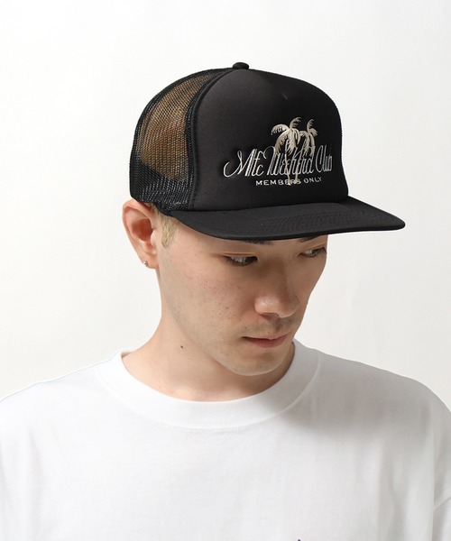 MFC STORE（エムエフシーストア）の「MFC STORE MFC WEEKEND CLUB LOGO MESH CAP（キャップ・メンズ・ブラック/ブラック×ホワイト・FREE）」の18枚目の写真