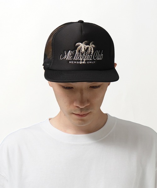 MFC STORE（エムエフシーストア）の「MFC STORE MFC WEEKEND CLUB LOGO MESH CAP（キャップ・メンズ・ブラック/ブラック×ホワイト・FREE）」の19枚目の写真