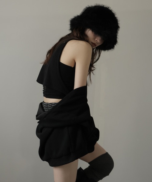 Ulysses(ユリシス)の「袖ボタンマルチWAYスウェットトップス(スウェット・レディース・グレー/ブラック・F)」の17枚目の写真