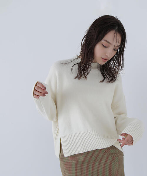 ◇サイドスリットハイネックニット（ニット/セーター）｜NATURAL