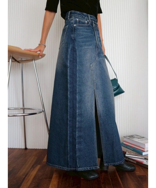 TRUNC（トランクエイティーエイト）の「Cross Waist Denim Skirt（デニムスカート・レディース・グレー/ブルー・SMALL/MEDIUM）」の12枚目の写真