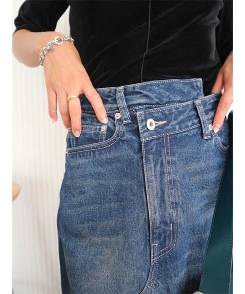 TRUNC（トランクエイティーエイト）の「Cross Waist Denim Skirt（デニムスカート・レディース・グレー/ブルー・SMALL/MEDIUM）」の21枚目の写真