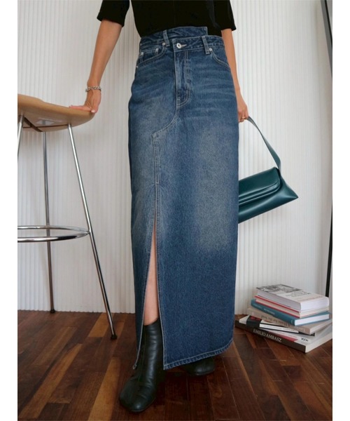TRUNC（トランクエイティーエイト）の「Cross Waist Denim Skirt（デニムスカート・レディース・グレー/ブルー・SMALL/MEDIUM）」の15枚目の写真