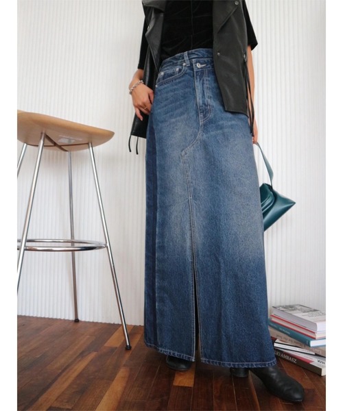 TRUNC（トランクエイティーエイト）の「Cross Waist Denim Skirt（デニムスカート・レディース・グレー/ブルー・SMALL/MEDIUM）」の14枚目の写真