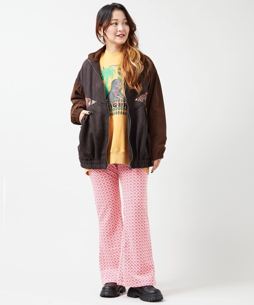 チャイハネ（チャイハネ）の「【チャイハネ】ジポアルジャケット（ブルゾン・レディース・ベージュ/ブラック/レッド・FREE）」の8枚目の写真