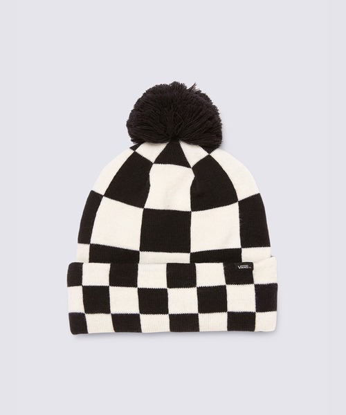 VANS(バンズ)の「VANS SPIRIT ポンポンビーニー / Vans Spirit Pom Beanie BLACK/T / VN000HTUDAK1(ニットキャップ/ビーニー・メンズ・ブラック×ホワイト・ONE SIZE)」の1枚目の写真