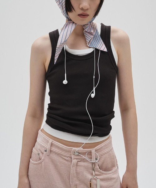 TODAYFUL(トゥデイフル)の「【TODAYFUL/トゥデイフル】Useful Seamless Rib Tanktop/シームレスリブタンクトップ(タンクトップ・レディース・ダークブラウン系/ホワイト/チャコールグレー・FREE)」の1枚目の写真