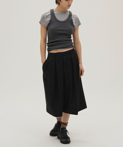 TODAYFUL(トゥデイフル)の「【TODAYFUL/トゥデイフル】Useful Seamless Rib Tanktop/シームレスリブタンクトップ(タンクトップ・レディース・ダークブラウン系/ホワイト/チャコールグレー・FREE)」の7枚目の写真
