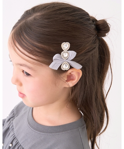 リボン付きキラキラヘアクリップ（その他ヘアアクセサリー）｜Lycee